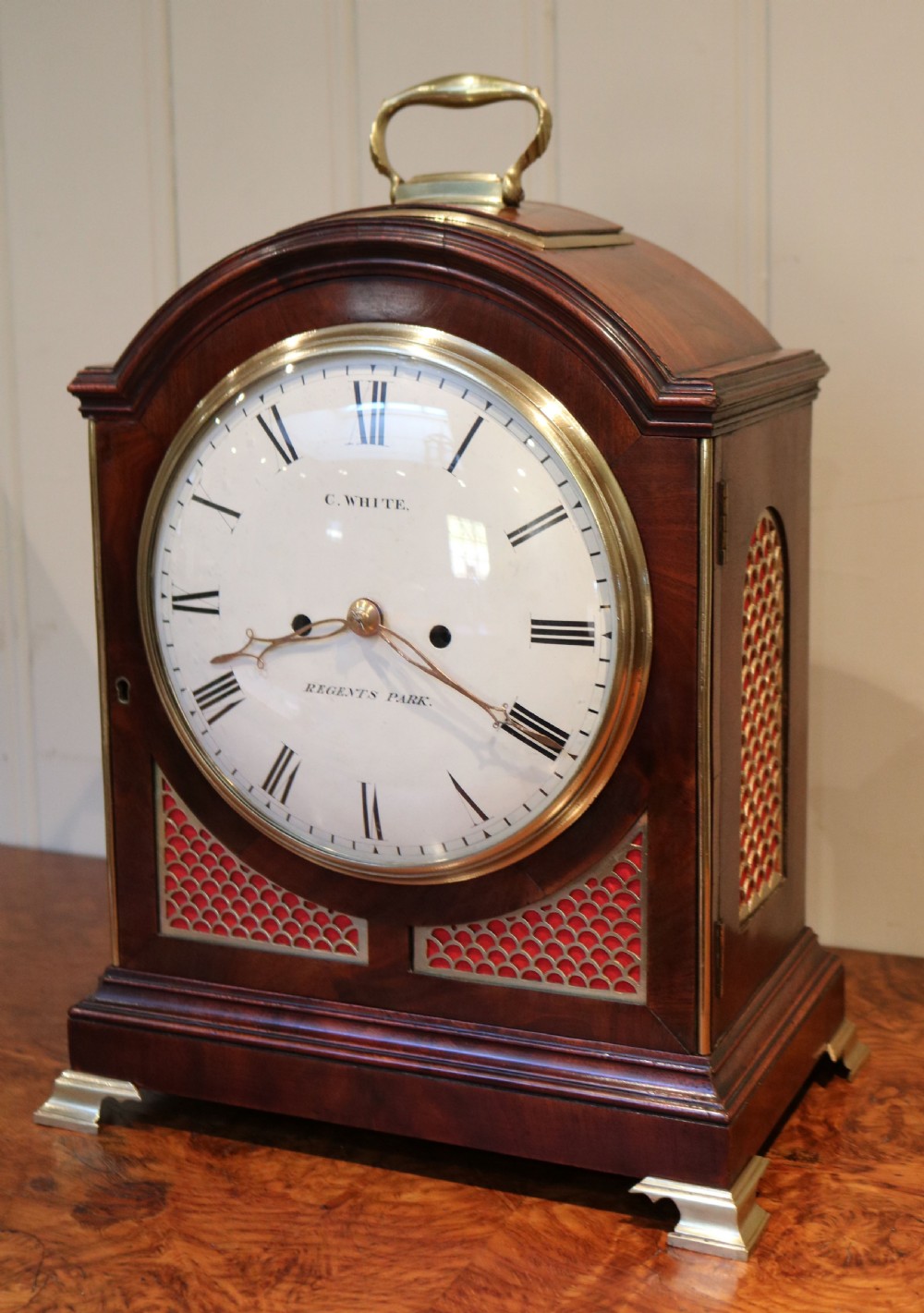 London Made Verge Pad Top Bracket Clock View IV