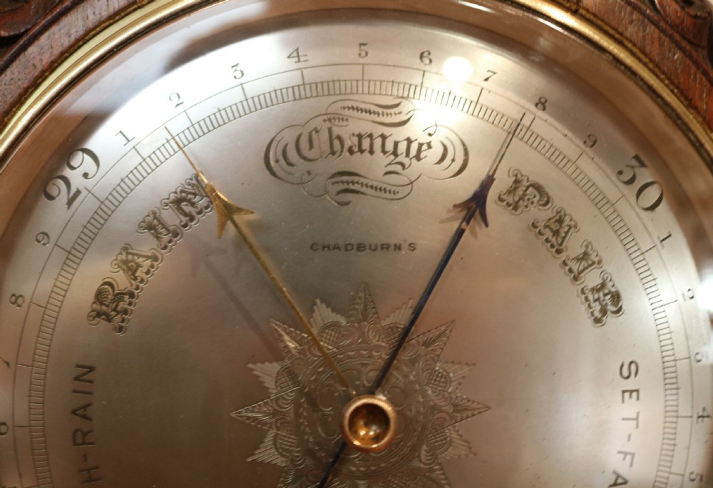 Substantial 13 Inch Aneroid Wall Barometer View III