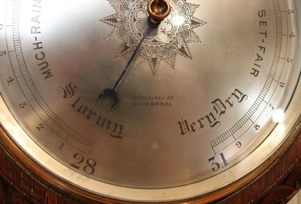 Substantial 13 Inch Aneroid Wall Barometer View IV