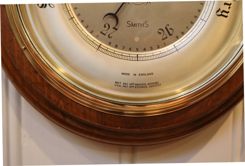 Large Walnut Aneroid Barometer View II