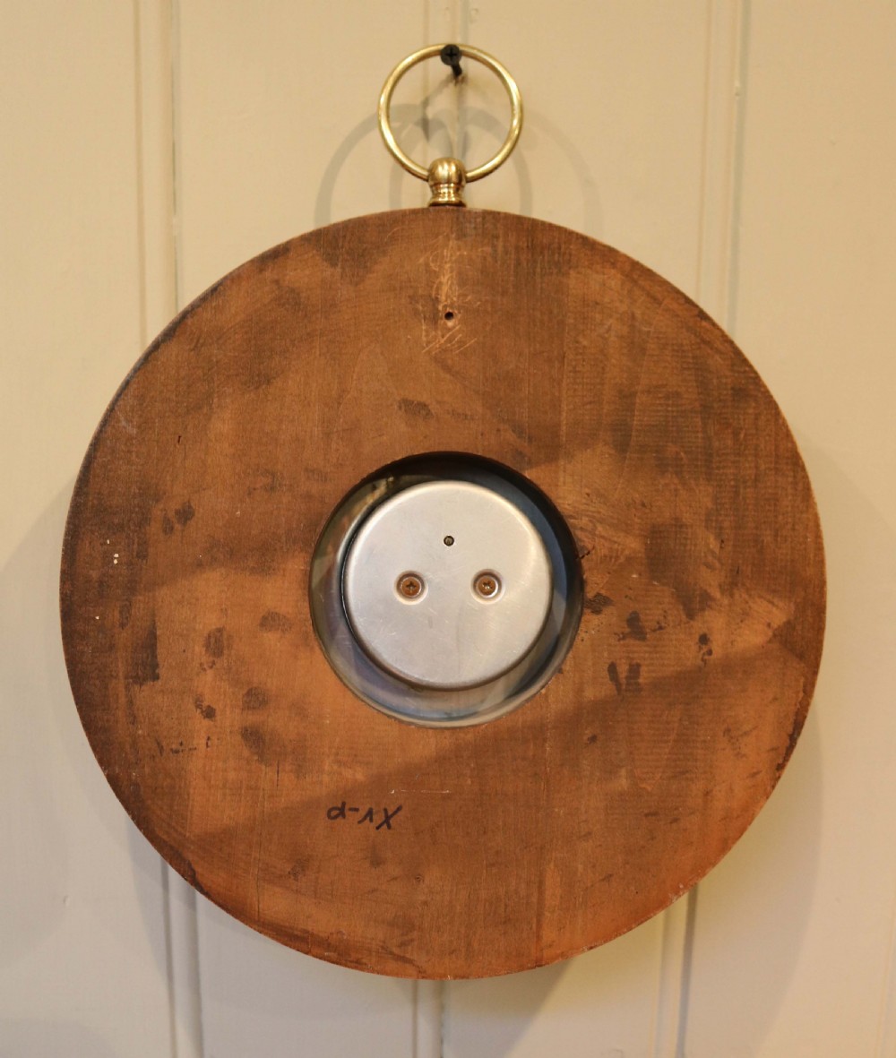 Large Walnut Aneroid Barometer View V
