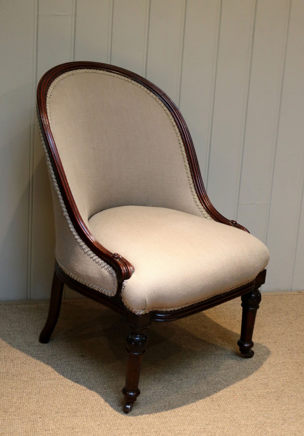 Upholstered Hoop Back Chair