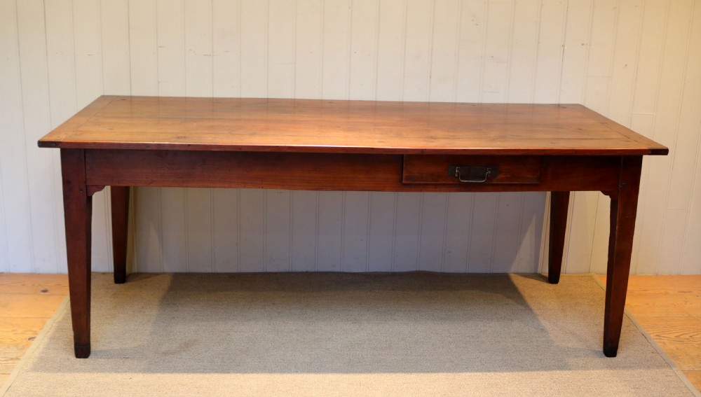 French Farmhouse Cherry Wood Table View V