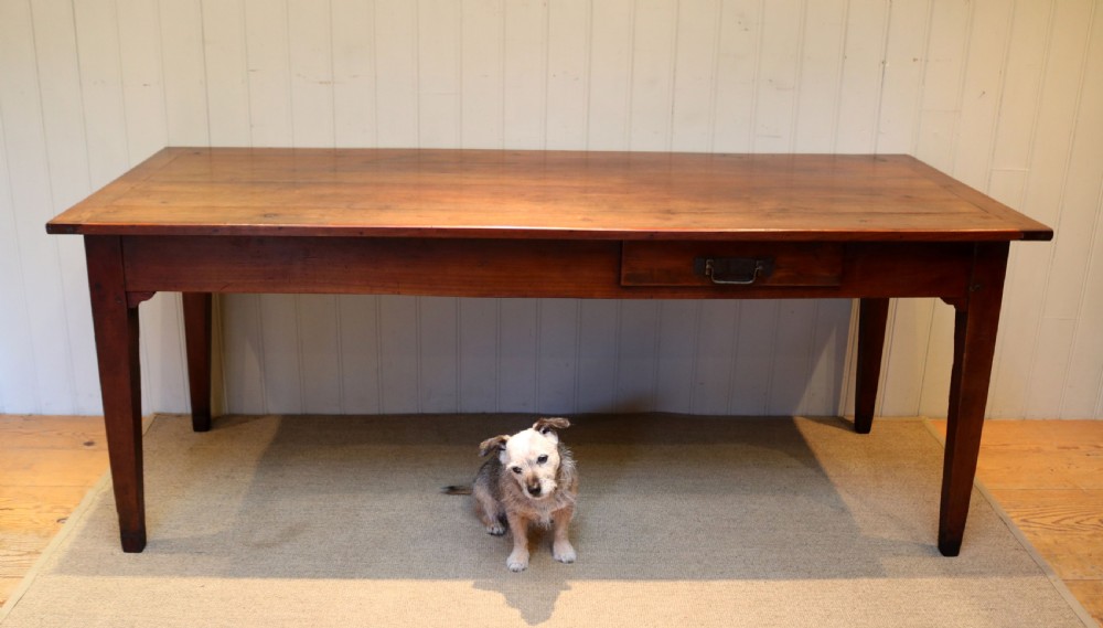 French Farmhouse Cherry Wood Table View VIII