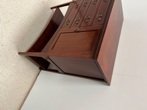 EDWARDIAN INLAID MAHOGANY MUSIC CABINET - ADDITIONAL PHOTO 7