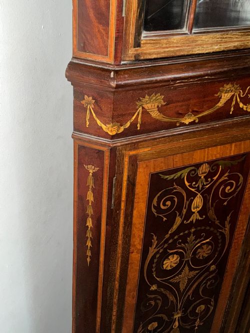 SUPERB EDWARDIAN MARQUETRY CORNER CABINET - ADDITIONAL PHOTO 10
