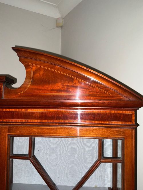 PRETTY EDWARDIAN INLAID CABINET ON STAND - ADDITIONAL PHOTO 8