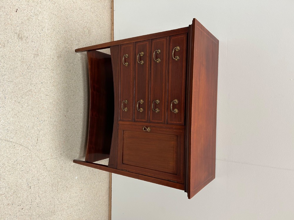 Edwardian inlaid mahogany music cabinet View II