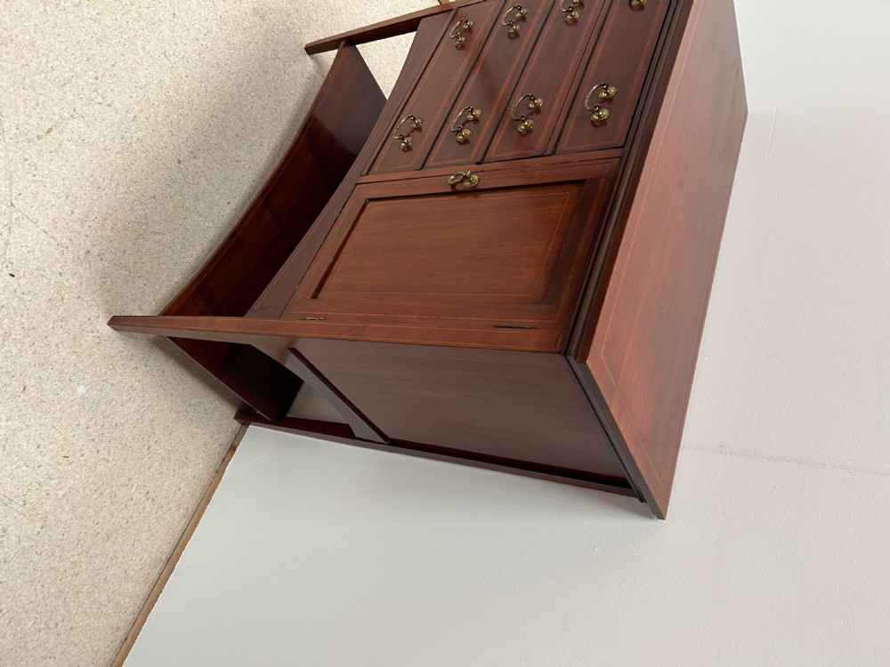 Edwardian inlaid mahogany music cabinet View VIII