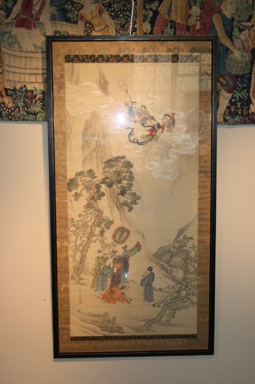 Japanese Scroll Painting on Silk