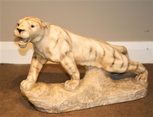 Alabaster Carved Italian Tiger