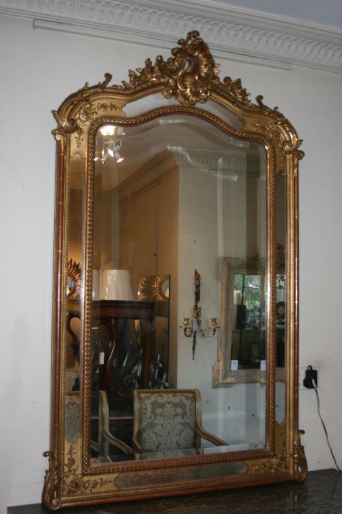 Large French Gilt Mirror