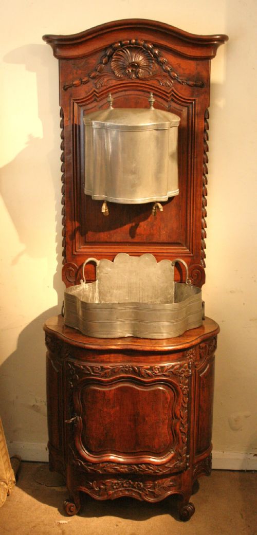 Unusual French Walnut Wash Stand