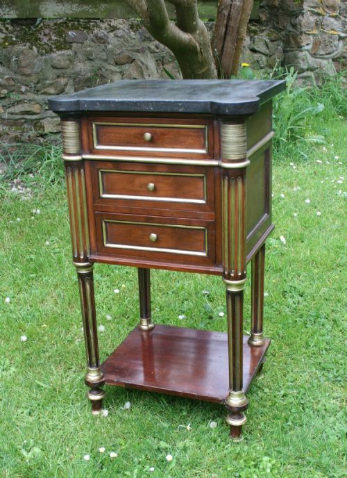 Empire Style Mahogany Bedside Table