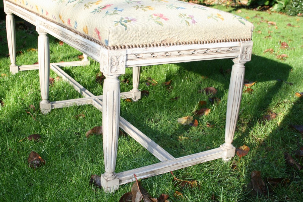 large painted french stool  View IV