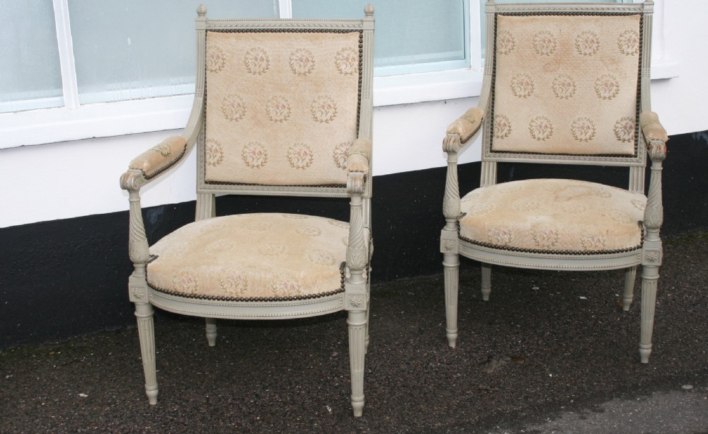 attractive pair of french armchairs  View II