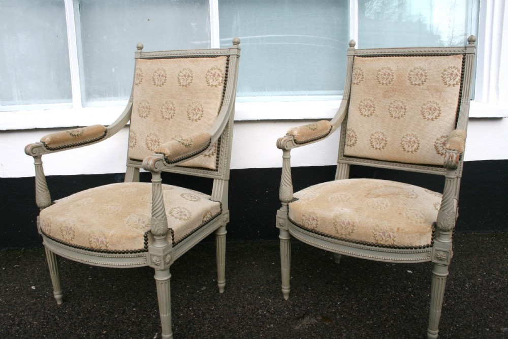 attractive pair of french armchairs  View IV