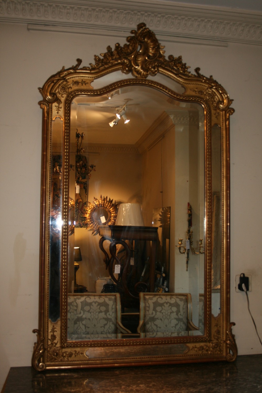 Large French Gilt Mirror View II