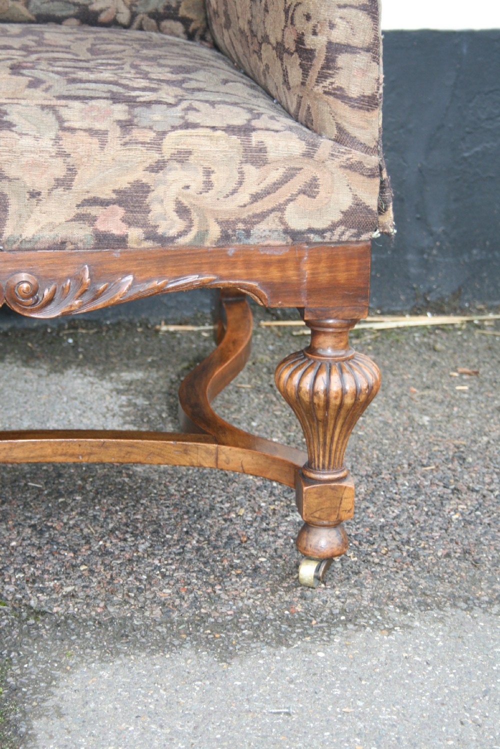walnut quuen anne style armchair  View IV