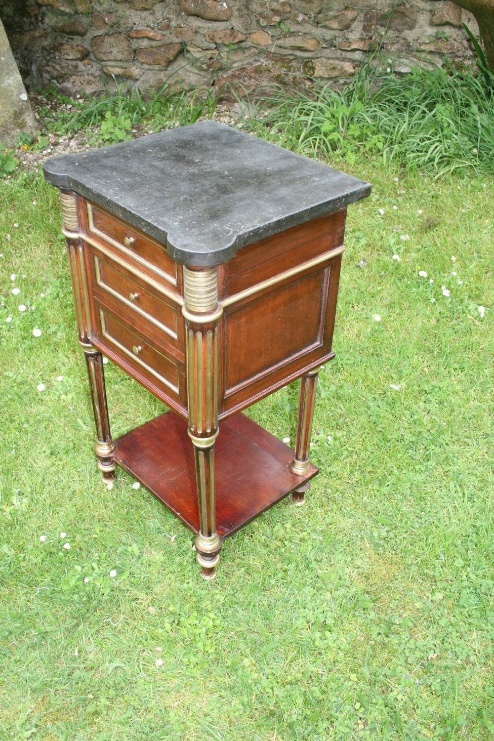 empire style mahogany bedside table  View V
