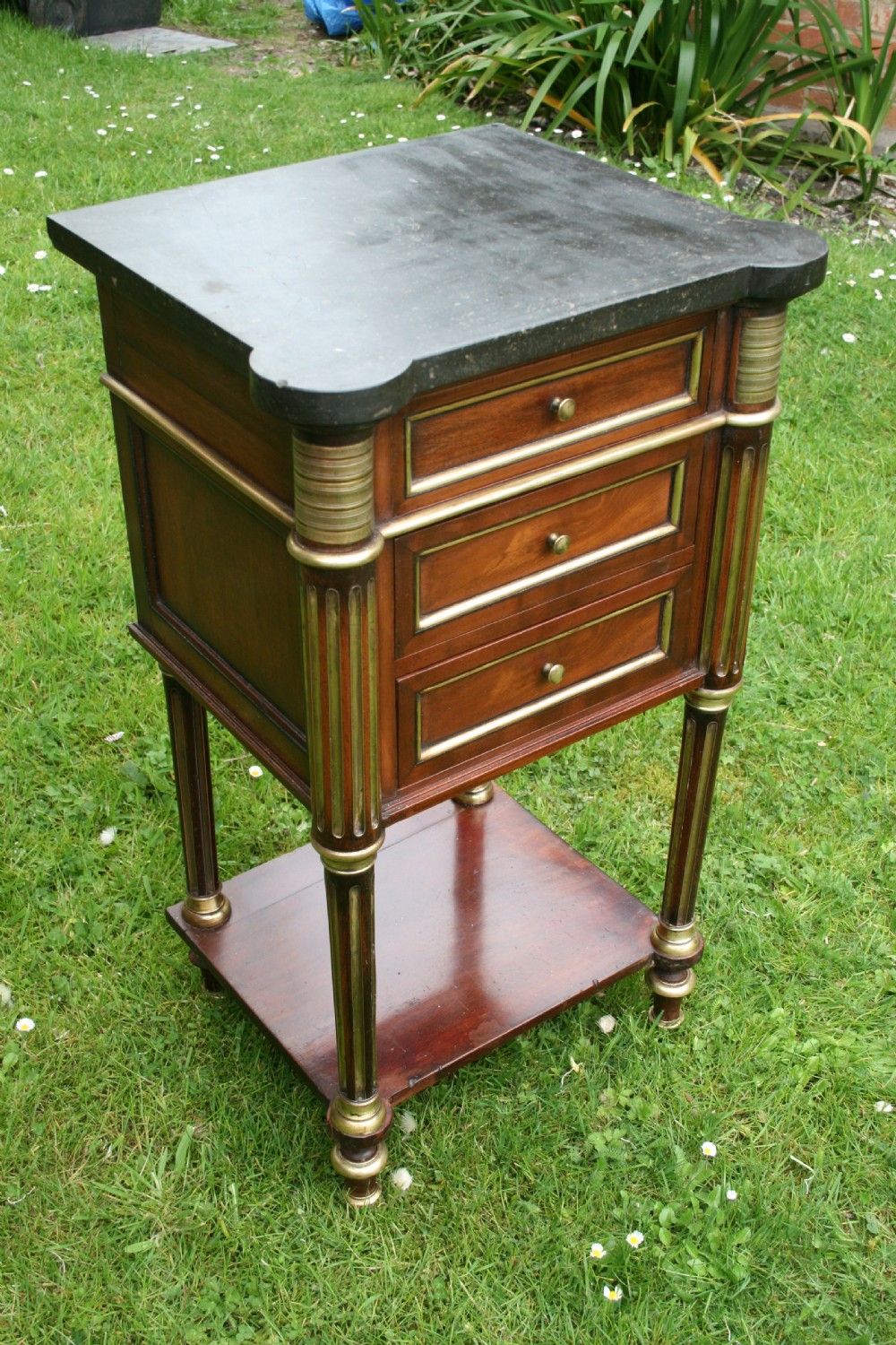 empire style mahogany bedside table  View VIII