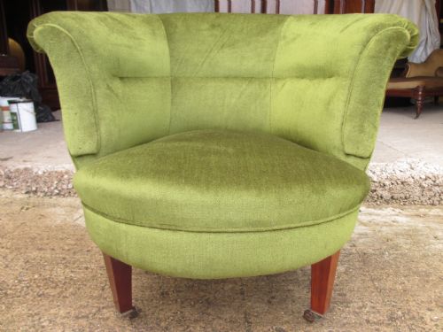 Edwardian Upholstered Tub Arm Chair