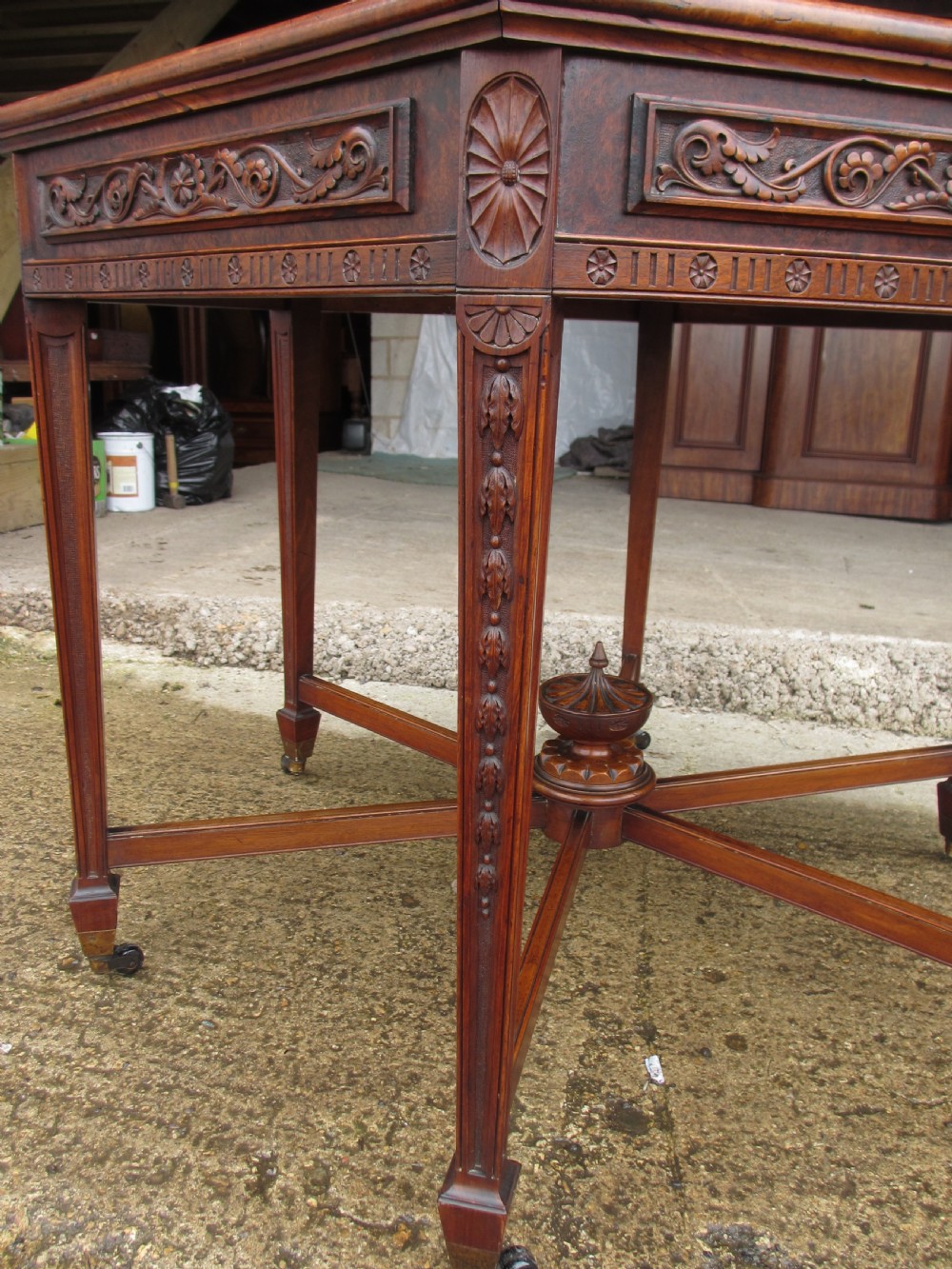 Victorian Walnut And Thuya Burr Hexagonal Occasional Centre Table View IX