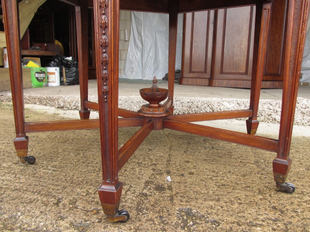 Victorian Walnut And Thuya Burr Hexagonal Occasional Centre Table View X