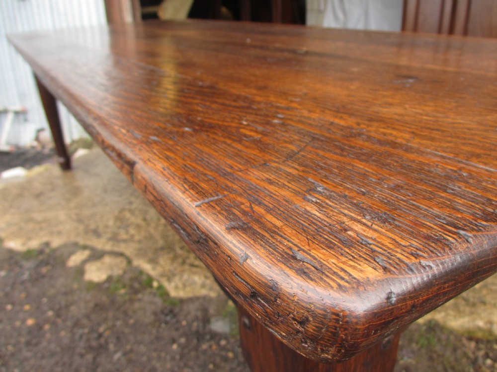 Superb 19th Century Solid Oak 8ft Refectory Dining Table View V