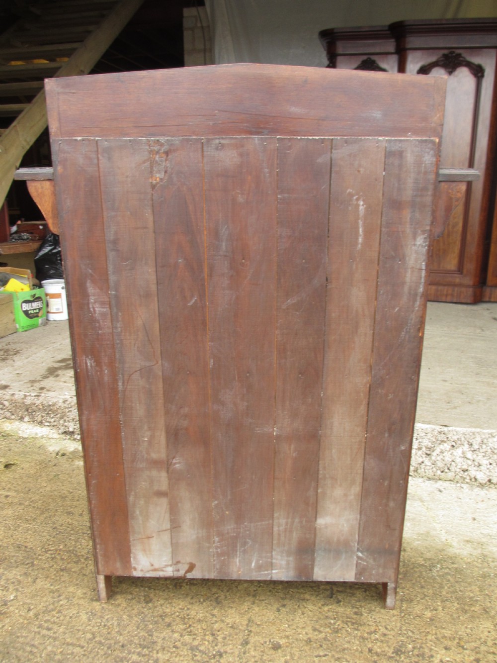  Victorian Oak open Bookcase with gallery top View XV