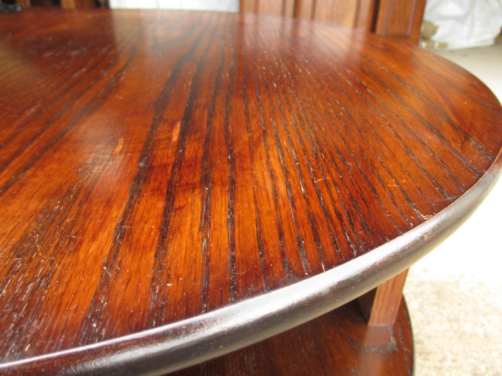 Oak circular coffee table  View IX