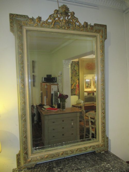 French Paint and Gilt Mirror
