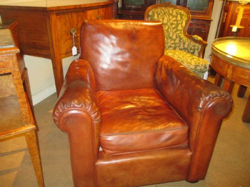 Large Leather Club Chair