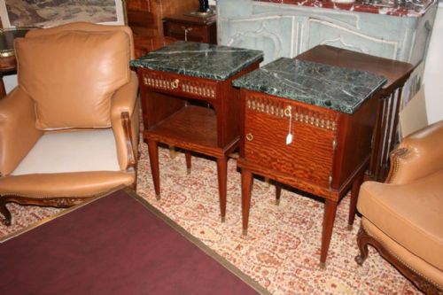 Pair French Bedside Cupboards Empire Style