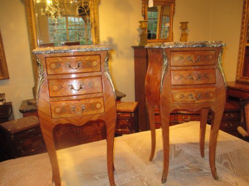 Pair of Inlaid Bedside Tables