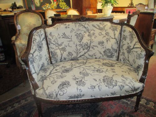 French Walnut Sofa