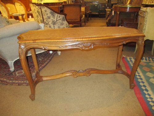 Walnut Caned Stool