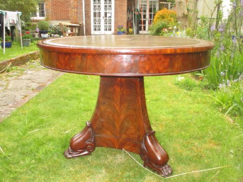Mahogany Drum Table