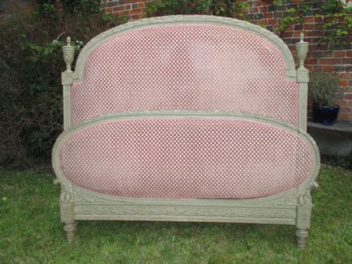 French Painted Antique Double Bed