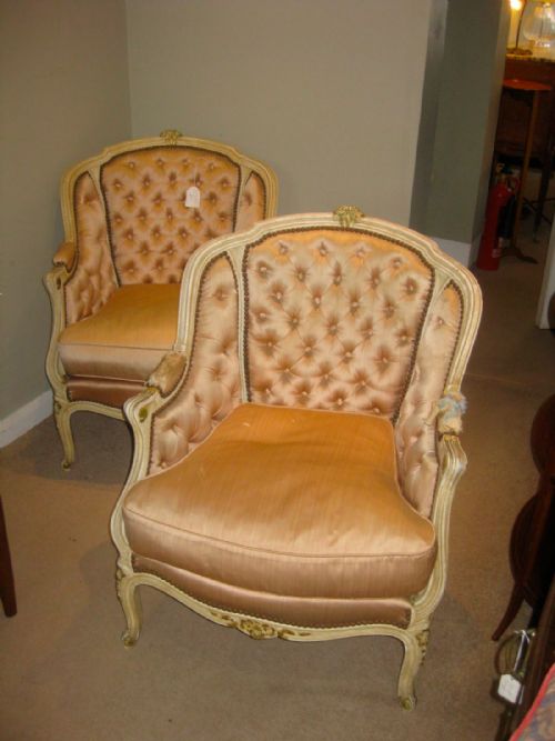 Pair Louis Xv Style Armchairs