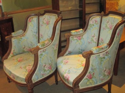 Antique Walnut Armchairs