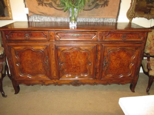 French Burr Elm Dresser Base or Enfilade