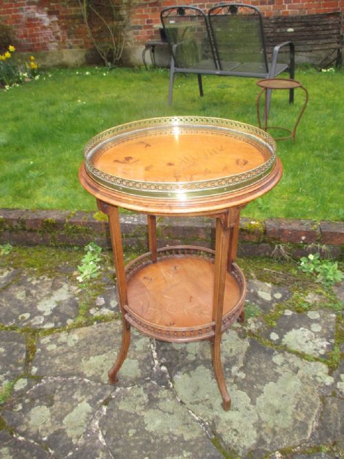 Galle Type Revolving Inlaid Table with Detachable Tray