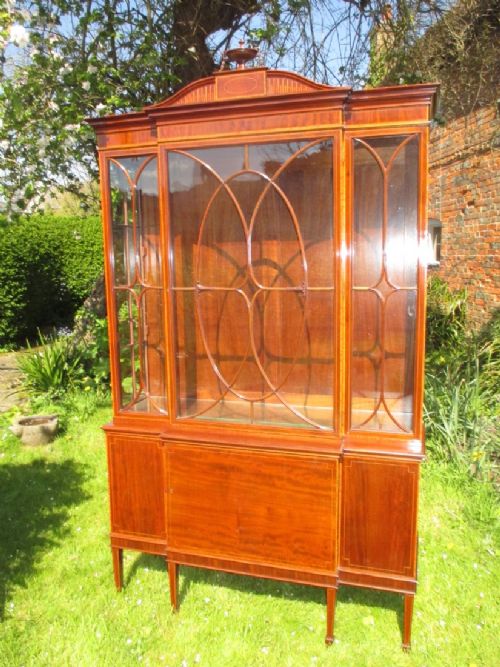 Mahogany Inlaid Display Cabinet