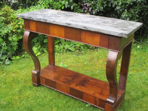 Figured Walnut Console Table