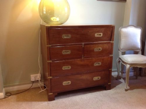 Victorian Chest with Brass Military Fittings