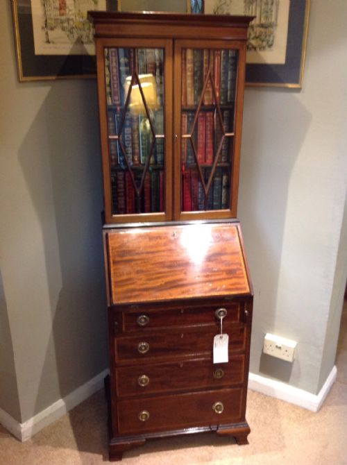 Edwardian Mahogany  Bureau Bookcase