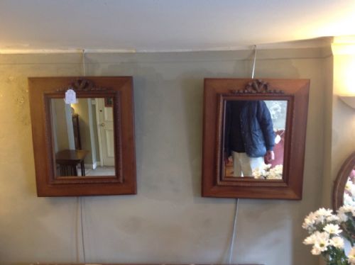 Pair of French Walnut Mirrors