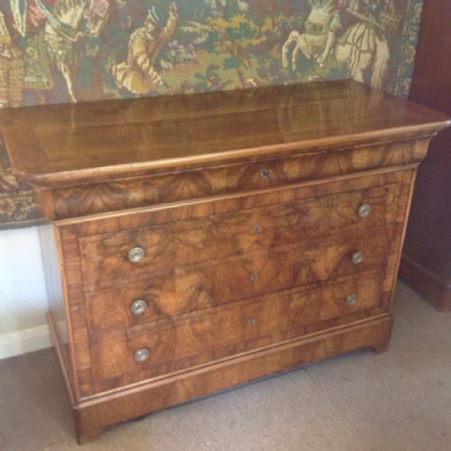 French Burr Walnut Commode