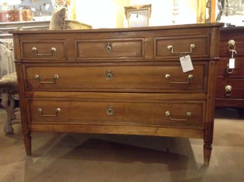 Louis Xvi Walnut Commode Chest